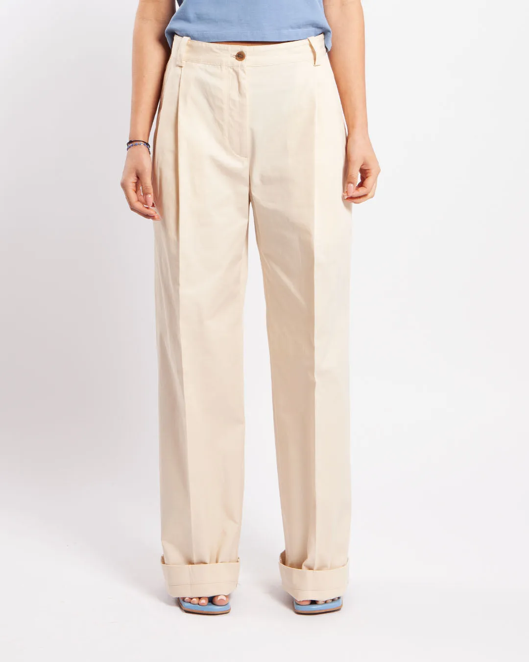 Maison Kitsuné Double Pleats Pants Paper