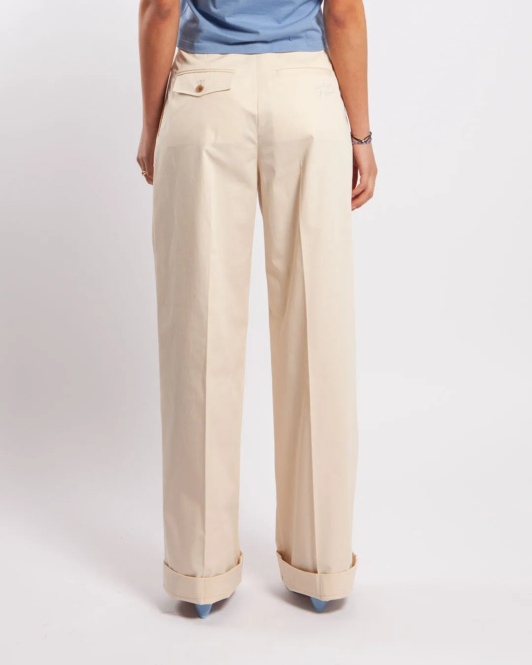 Maison Kitsuné Double Pleats Pants Paper