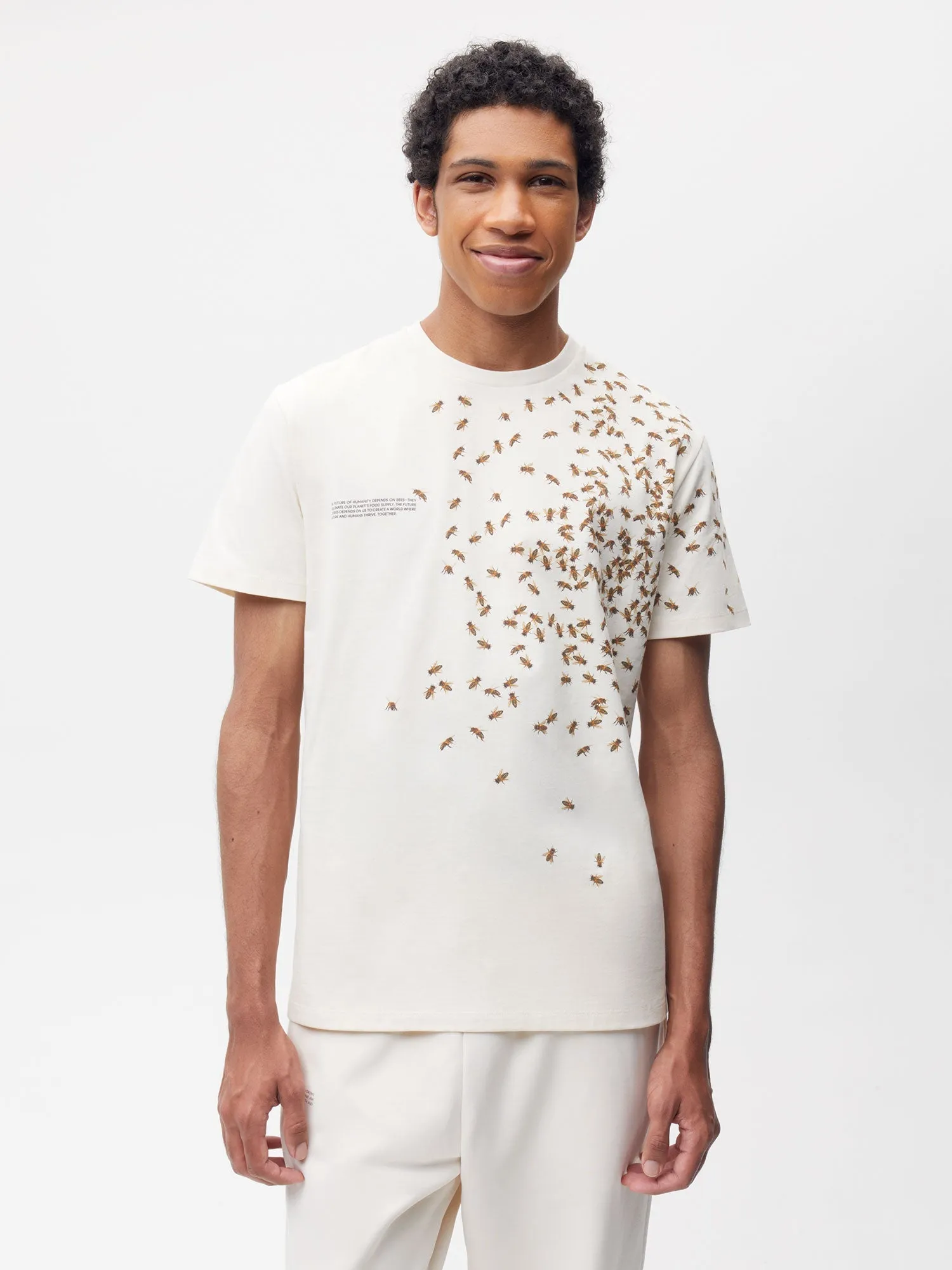 Mens Bee The Change Organic Cotton T-Shirt—Undyed