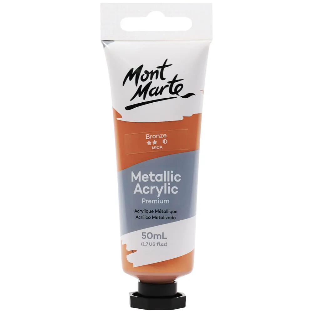 Metallic Acrylic Paint Premium 50ml (1.7 US fl.oz) Tube - Bronze