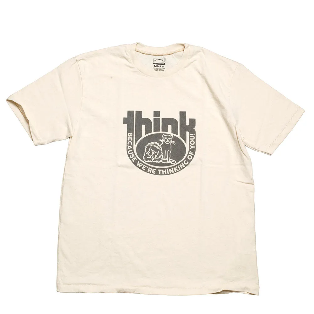 Mixta  - CREW NECK PRINT TEE - THINK - MI23-THI