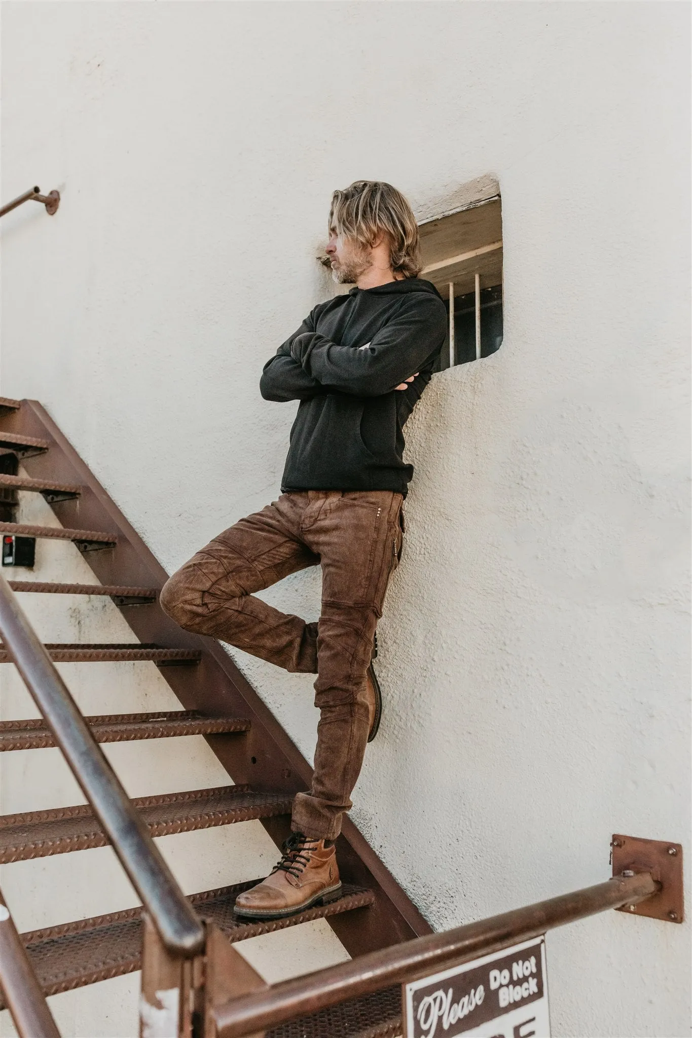 Moto Maxx Pants - Brown - Stretch Canvas