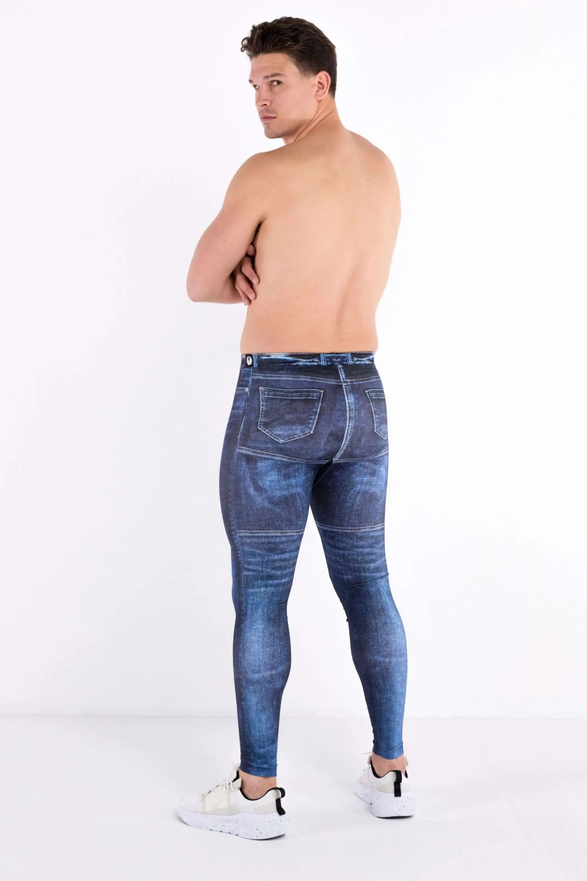 Navy Jean Noah Meggings