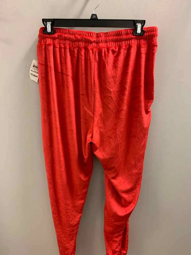 NWT Size XL CHARTER CLUB BOTTOMS Red Velour JOGGER Pants