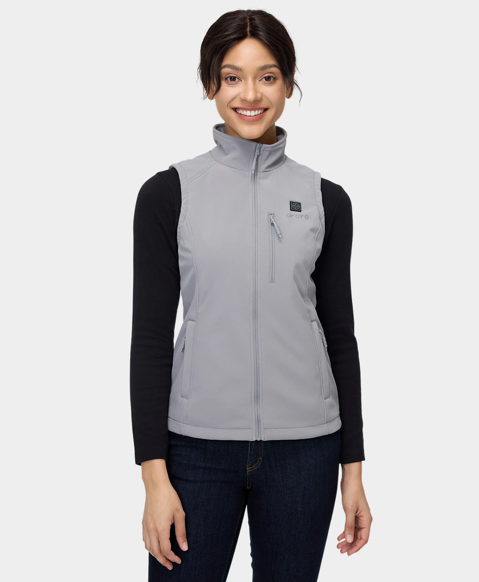 (Open-Box) Women's Heated Softshell Vest - Lower Back Heating (Battery Set Not Included)