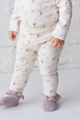 Organic Cotton Everyday Legging - Sweet William Floral Natural