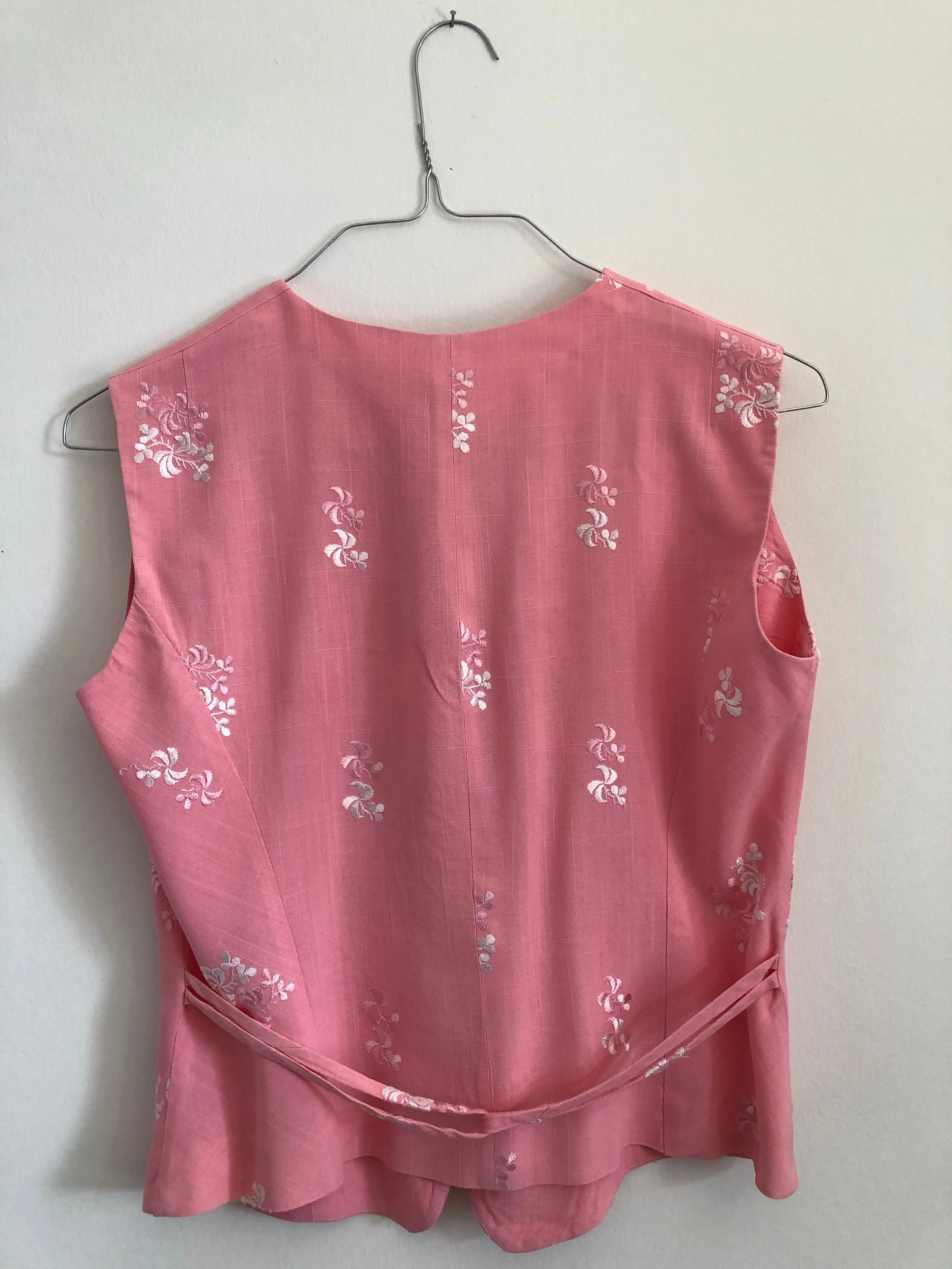 Pink Embroidery Vest