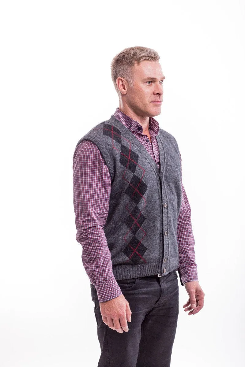 Possum Merino Argyle Vest