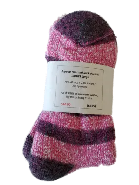 S835 Alpaca Thermal Sock Fushia Ladies Large