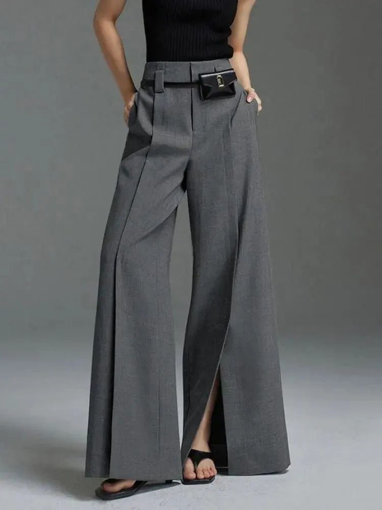 Shirley Wide Leg Split Trousers