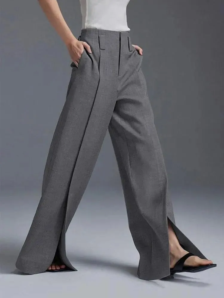 Shirley Wide Leg Split Trousers