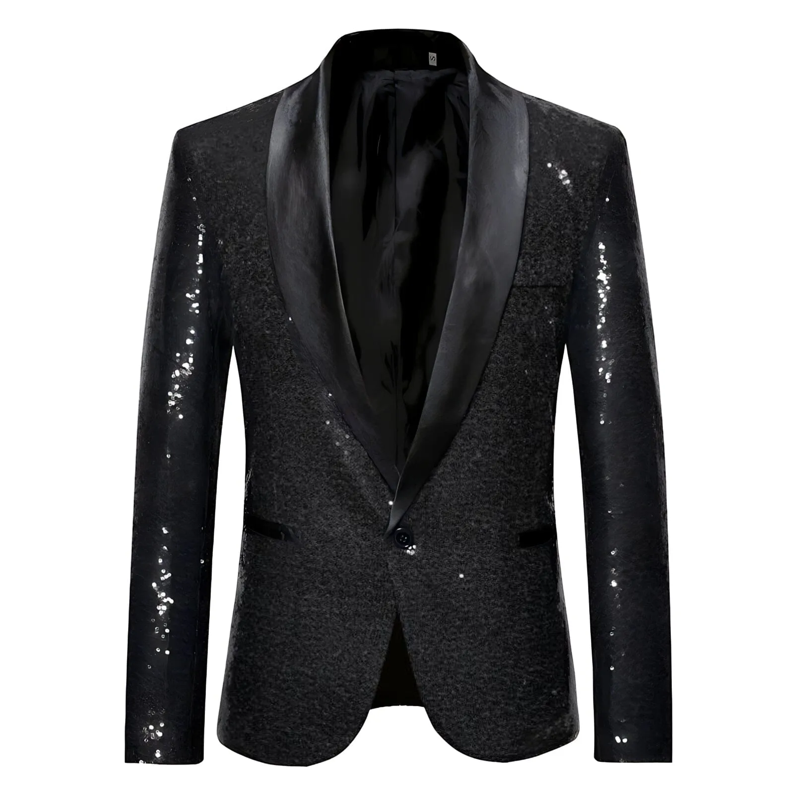 The Crystal Slim Fit Blazer Suit Jacket - Jet Black