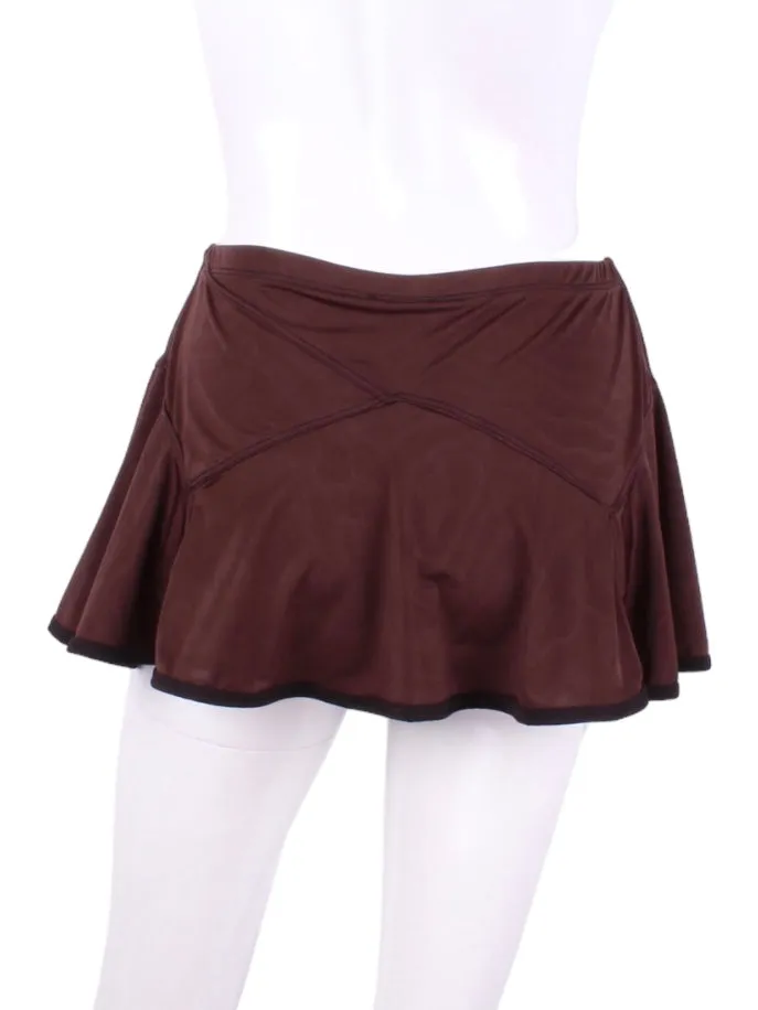 Triangle Brown Skirt with Black Trim