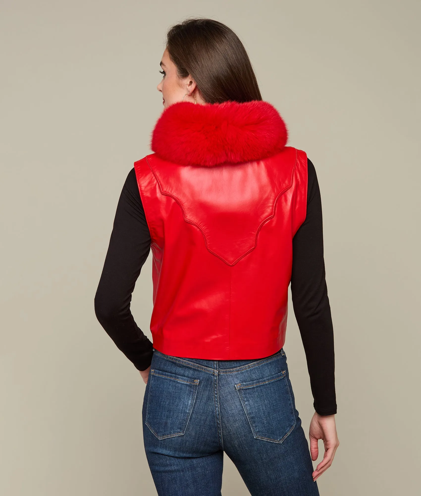 Western Fox Vest :: Red