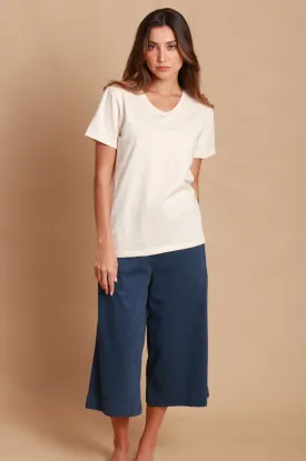 Women's Cropped Wide Leg Pants